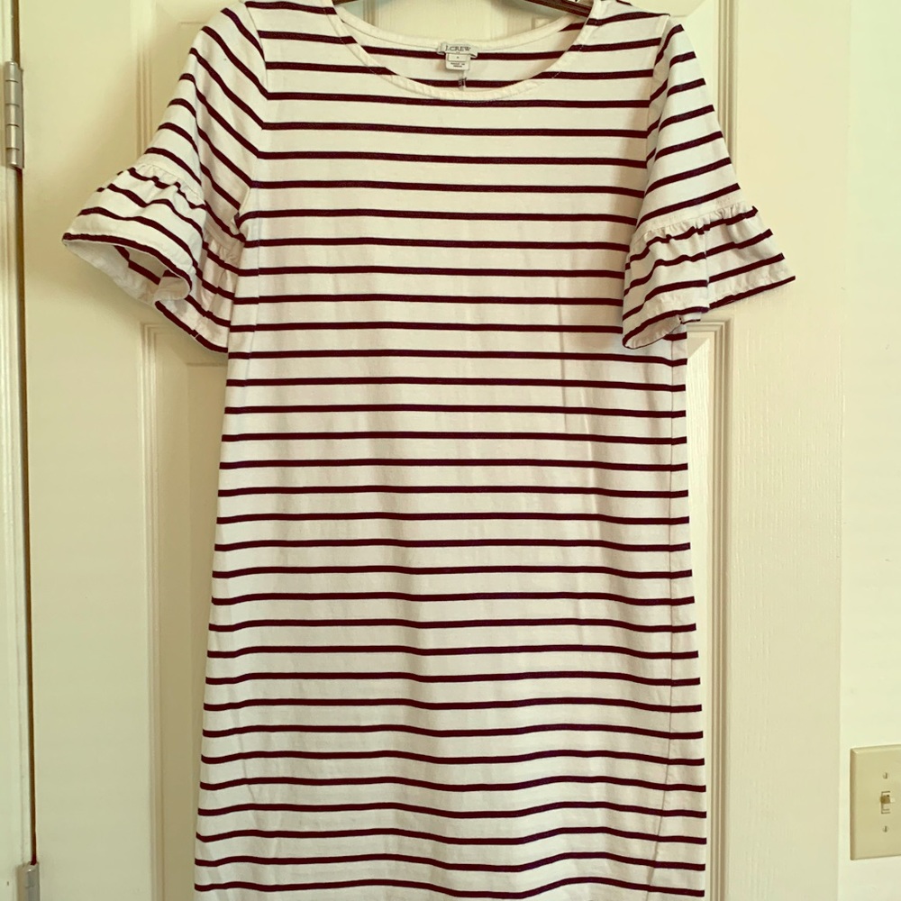Navy and White Striped J.Crew Dress